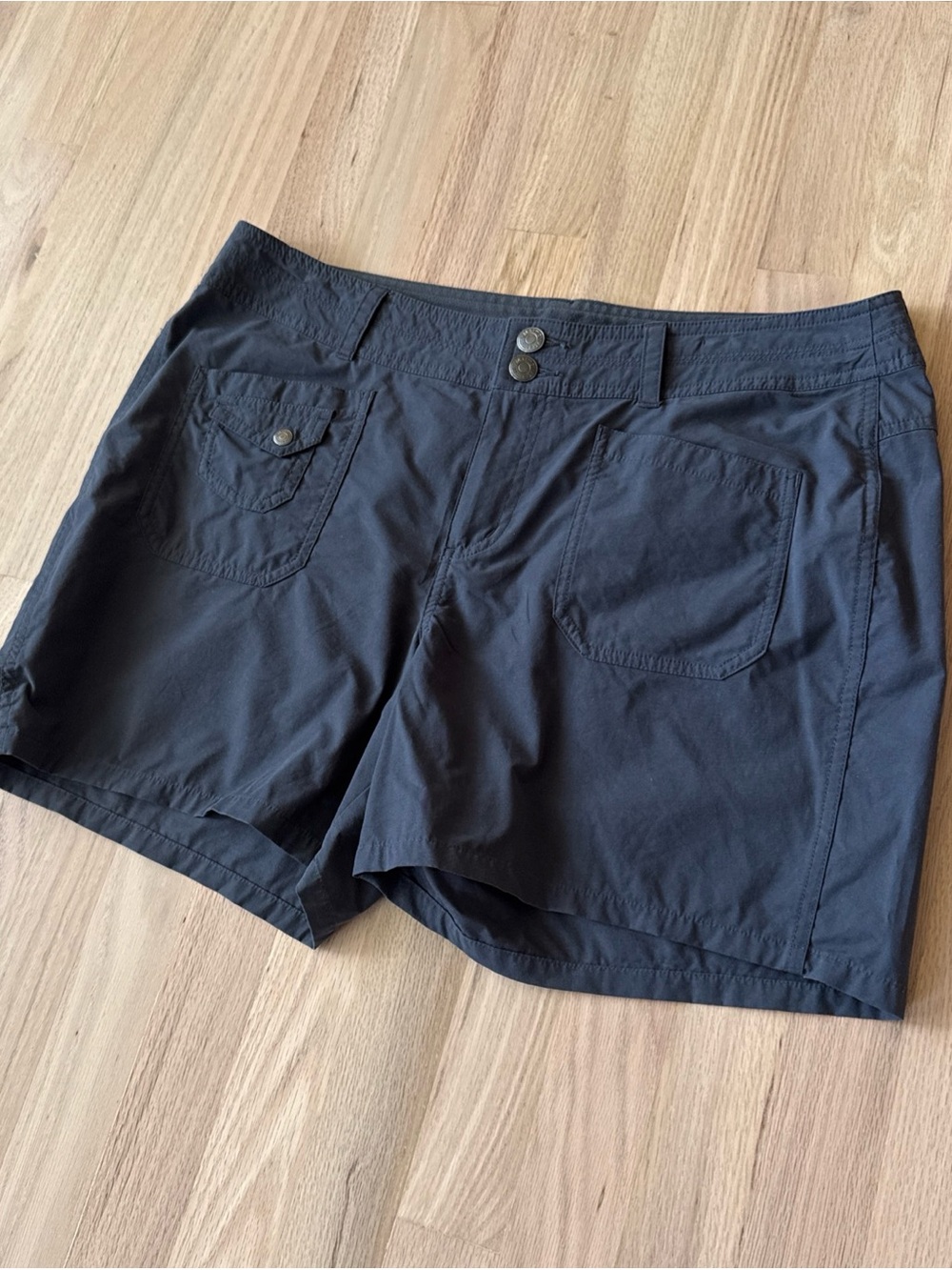 MARMOT Charcoal Khaki Shorts Lightweight Size 12 Hiking Camping Pockets XL